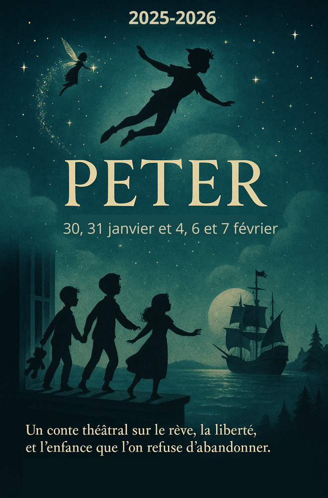 Affiche de Peter, un conte Théâtral au CSPU